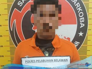 Sat Narkoba Polres Pelabuhan Belawan Tangkap Pengedar Shabu di Belawan Sicanang
